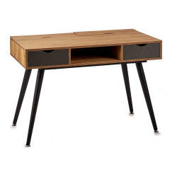 Bureau Zwart Bruin Metaal Hout (60 x 75 x 110 cm)