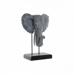 Figura Decorativa DKD Home Decor Elefante Negro Gris Metal Resina (40 x 28 x...