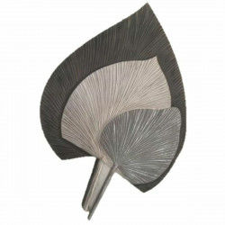 Décoration murale DKD Home Decor Gris Bois MDF Feuille d'une plante (59 x 2 x...