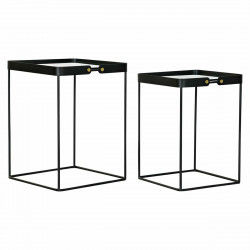 2nd-Set Tischchen DKD Home Decor Schwarz Gold 42 x 42 x 56 cm