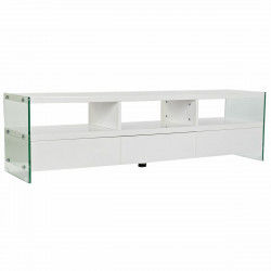 Meubles de télévision DKD Home Decor Blanc Verre MDF (160 x 45 x 40 cm)