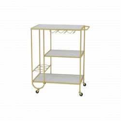 Chariot de service DKD Home Decor Blanc Doré Métal Bois MDF 66,5 x 40 x 80 cm