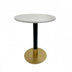 Side table DKD Home Decor Metal White Marble 50 x 50 x 61 cm