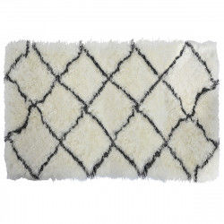 Carpet DKD Home Decor 160 x 230 x 5 cm Polyester White Rhombus