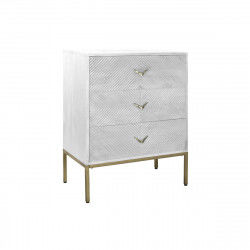 Cassettiera DKD Home Decor Metallo Bianco Legno di mango 70 x 40 x 90 cm