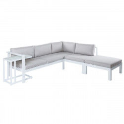 Garden sofa Agnes White Corner-cupboard 224 x 224 x 65,5 cm Aluminium