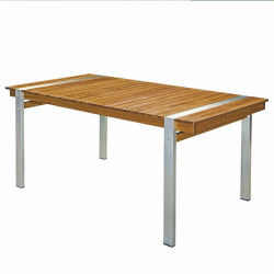 Eettafel Norah 220 x 100 x 74 cm Hout Roestvrij staal