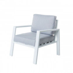 Poltrona da giardino Thais 73,20 x 74,80 x 73,30 cm Alluminio Bianco