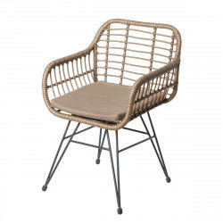 Sedia da giardino Ariki 57 x 62 x 80 cm rattan sintetico Acciaio Grafite