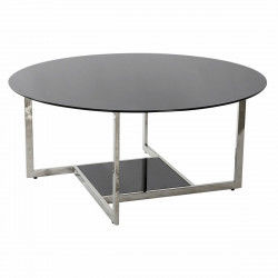 Mesa de Centro DKD Home Decor Negro Plateado Cristal Acero Plástico 100 x 100...