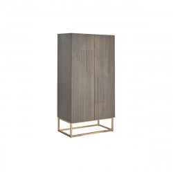 Armario DKD Home Decor 70 x 38 x 140 cm Dorado Madera Gris oscuro